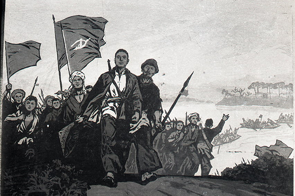 20210422100548.jpg 1928年4月28日,宋乔生率领水口山八百矿工跟随朱德、陈毅奔赴井冈山革命根据地,在宁冈与毛泽东部队会师。.jpg